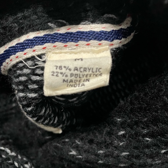 EUC - Vintage Shawl Collar Sweater in Black/White - Medium - Picture 6 of 7